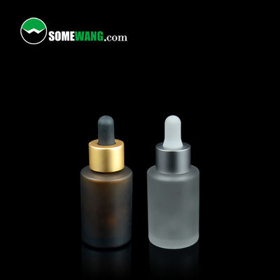 بطری های 30 میلی لیتری قطره چکان اسانس شیشه ای آرایشی و بهداشتی 1.2 اینچی عنبر شیشه ای