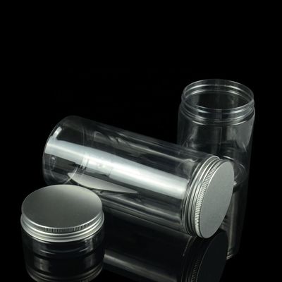درپوش پیچی 250 گرمی شیشه های پلاستیکی پت پلاستیکی کوکی کوزه های پلاستیکی نگهداری مواد غذایی با درپوش فلزی