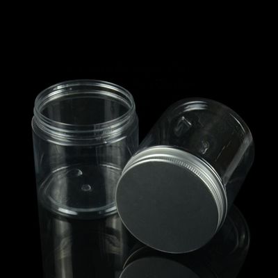درپوش پیچی 250 گرمی شیشه های پلاستیکی پت پلاستیکی کوکی کوزه های پلاستیکی نگهداری مواد غذایی با درپوش فلزی